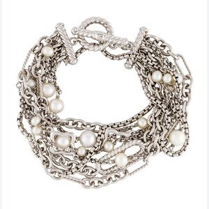 David Yurman Quatrefoil Pearl Multi-strand Bracelet